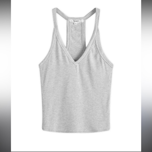 Joah brown v-neck racer back tank top - Picture 2 of 5